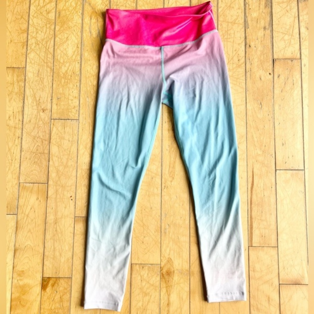 Zyia Activewear Performance Multicolor Gradient Leggings Size 4